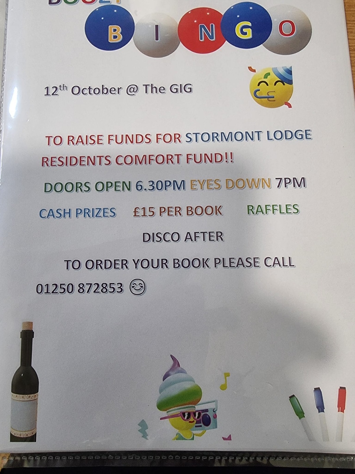 Stormont Lodge - Bingo fundraiser